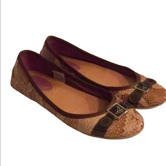 Sperry Snakeskin Nautical Slip On Driving Shoe 6.5 - Picture 3 of 6